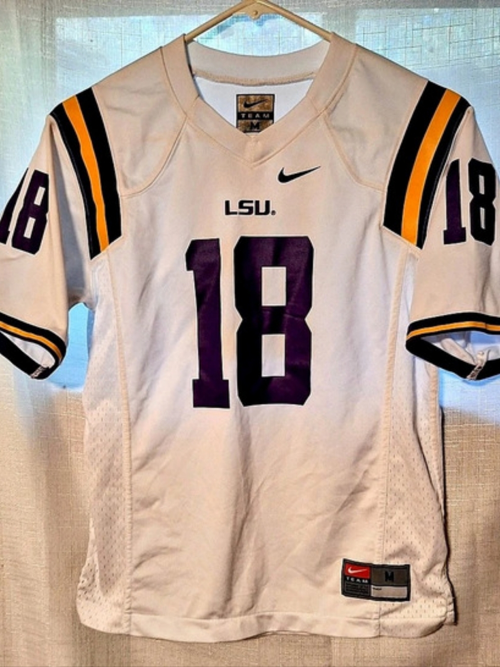 NCAANike LSU Tigers Football Jersey #18 Size Youth Medium